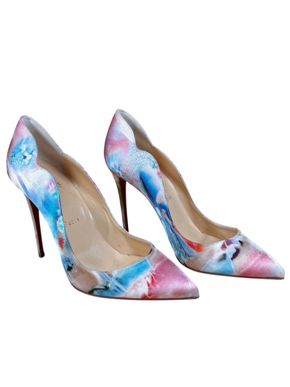 Christian Louboutin Hot Chick 100 Tissu Fresque Rodeo Pointed Pumps Size EU 37.5